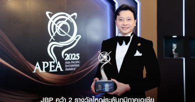 เจบีพีฯ คว้า 2 รางวัลใหญ่ระดับภูมิภาคเอเชีย Asia Pacific Enterprise Awards 2025 ตอกย้ำภาพผู้นำสีทาอาคารเพื่อความยั่งยืน