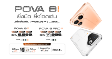 TECNO เปิดตัวสมาร์ทโฟนดีไซน์สุดเท่ TECNO POVA 8 Series  พร้อมบุกตลาดไทย ตอบโจทย์คนรุ่นใหม่ วางจำหน่ายแล้ววันนี้